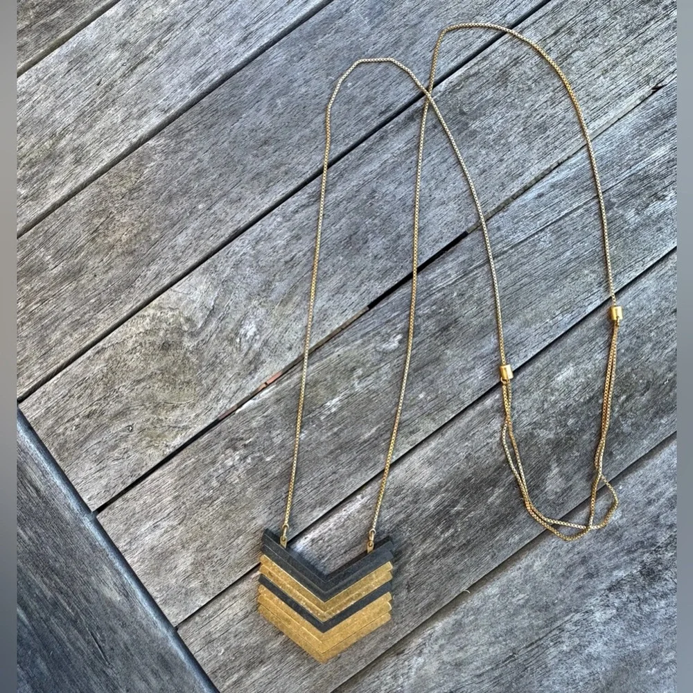 Madewell Mixed Metal Chevron Necklace - Picture 5 of 5